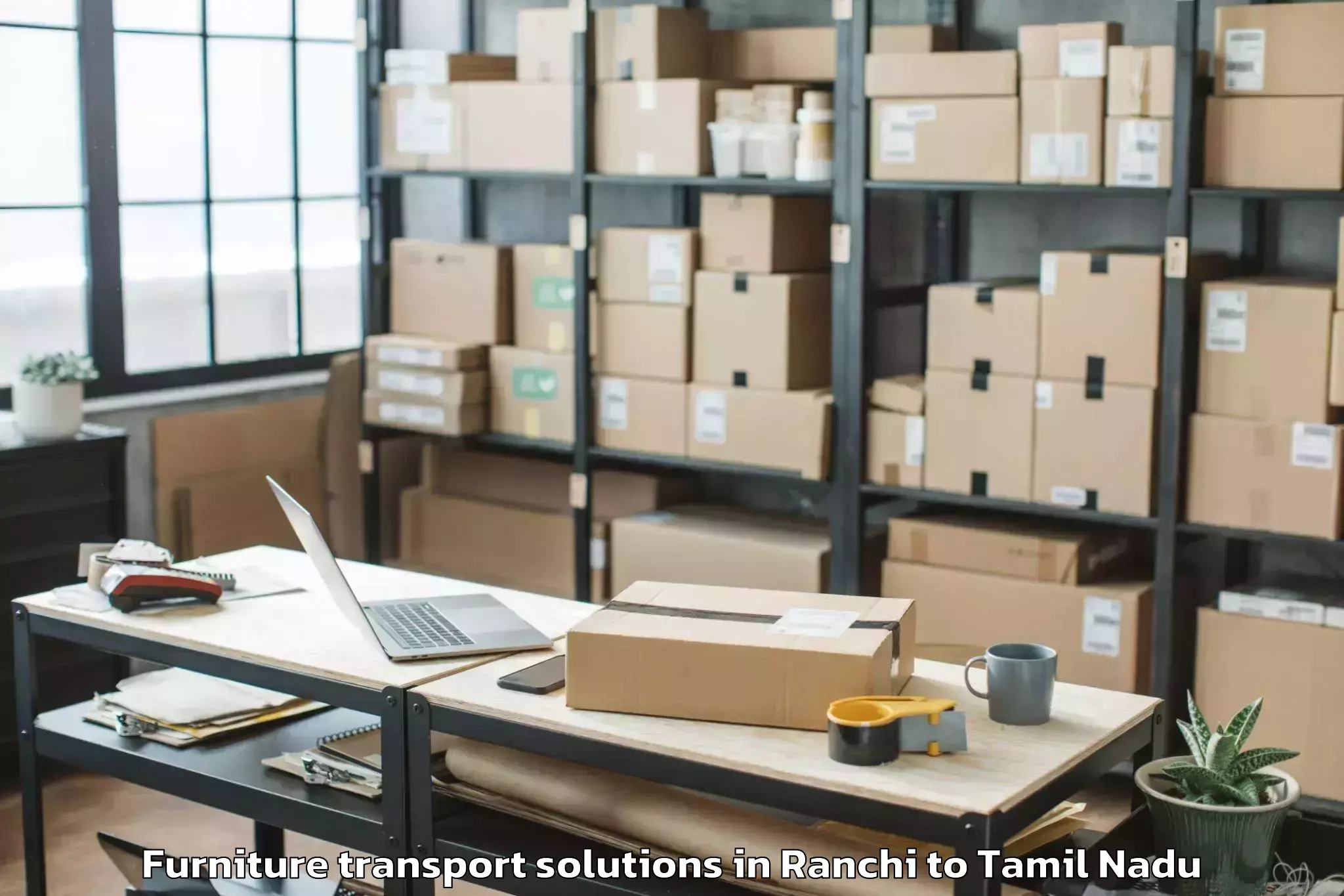 Quality Ranchi to Peravurani Furniture Transport Solutions